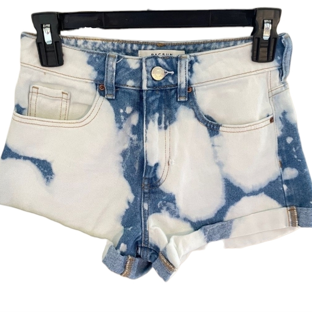 Pac Sun Denim Mom Shorts Bleached High Waisted Shorts